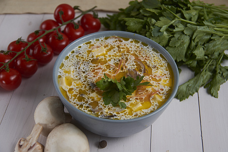 Сырный с грибами